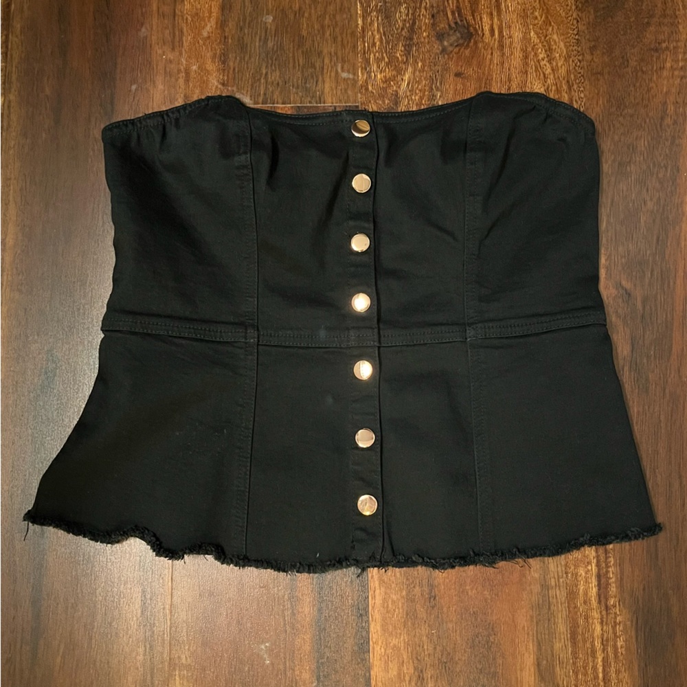 Guess // black strapless tube top 🖤 - Picture 3 of 5